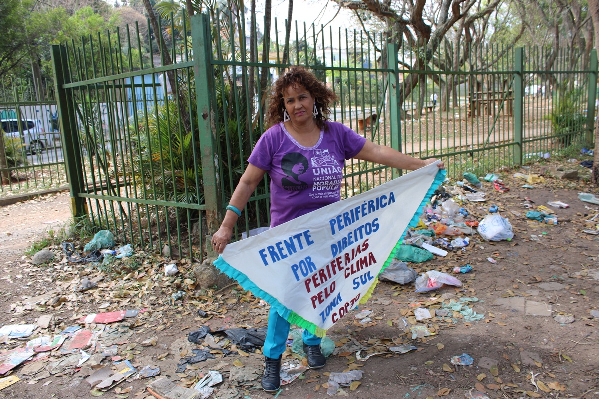 Clair Helena Santos has been an activist for housing rights since the age of 17; she was selected to go to COP30. Photo by Isabela Alves/Agência Mural, used with permission.